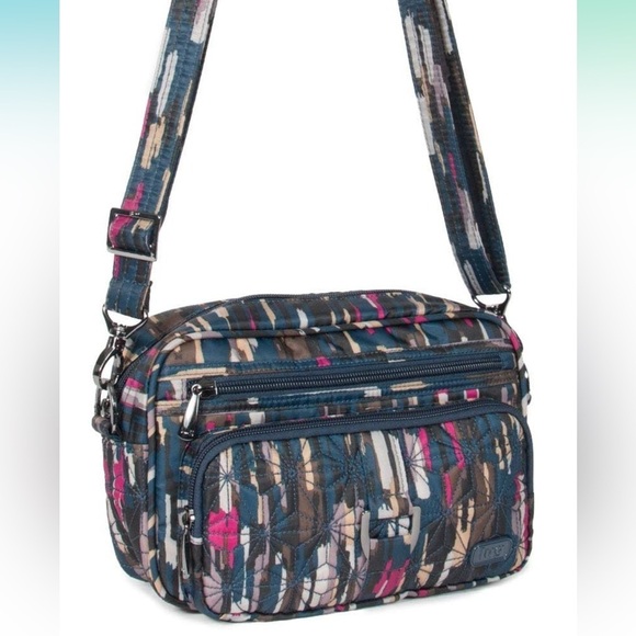 LUG CAROUSEL CROSSBODY BAG RIVER WALK BLUE RFID - Picture 1 of 11